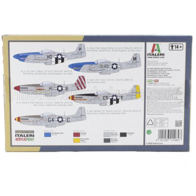ITALERI NORTH AMERICAN P-51D MUSTANG MILITARY AIRPLANE 1941 1/72