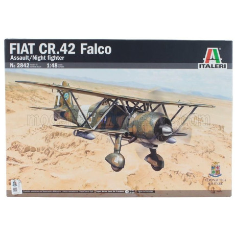 ITALERI FIAT CR.42 FALCO ASSAULT NIGHT FIGHTER MILITARY AIRPLANE 1939 1/48
