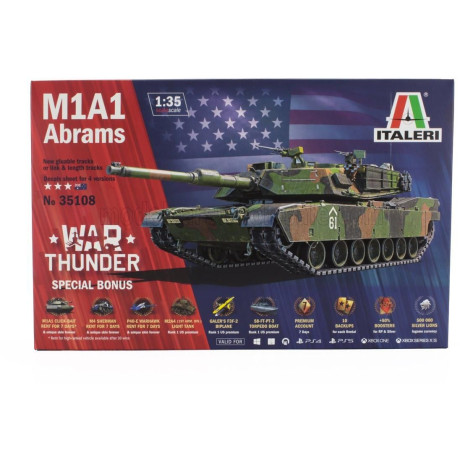 ITALERI TANK M1A1 ABRAMS MILITARY TANK 1/35