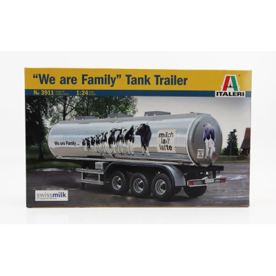 ITALERI TRAILER TANK TRAILER FOR TRUCK - WE ARE FAMILIY - TRASPORTO LATTE 1/24