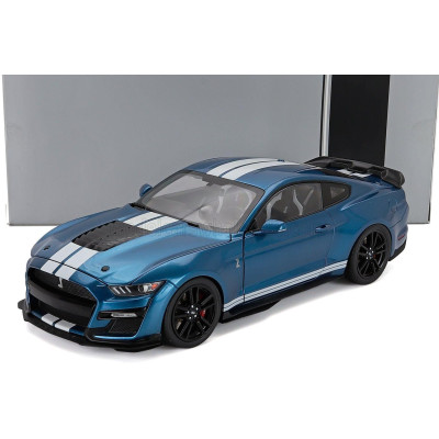 IXO MODELS FORD USA MUSTANG SHELBY GT500 COUPE 2022 - BLUE WHITE 1/18