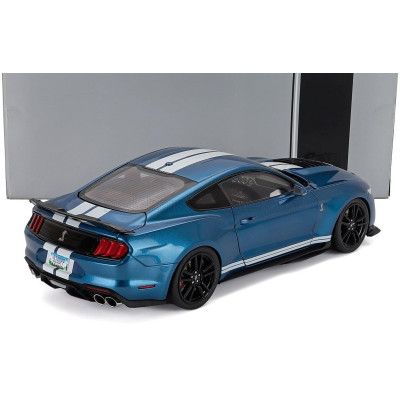IXO MODELS FORD USA MUSTANG SHELBY GT500 COUPE 2022 - BLUE WHITE 1/18