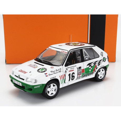 IXO MODELS ŠKODA FELICIA N 16 RALLY TOUR DE CORSE 1995 E.TRINER - P.STANC - WHITE GREEN 1/18