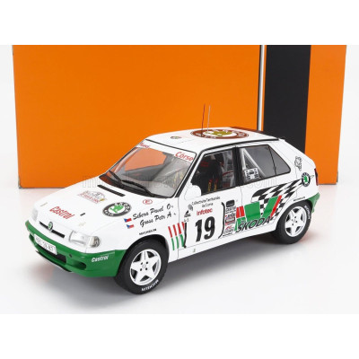 IXO MODELS ŠKODA FELICIA N 19 RALLY TOUR DE CORSE 1995 P.SIBERA - P.GROSS - WHITE GREEN 1/18