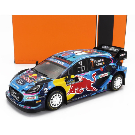 IXO MODELS FORD ENGLAND PUMA RALLY1 TEAM RED BULL FORD WORLD RALLY M-SPORT N 7 6th RALLY SWEDEN 2023 PIERRE LOUIS LOUBET - NICOL
