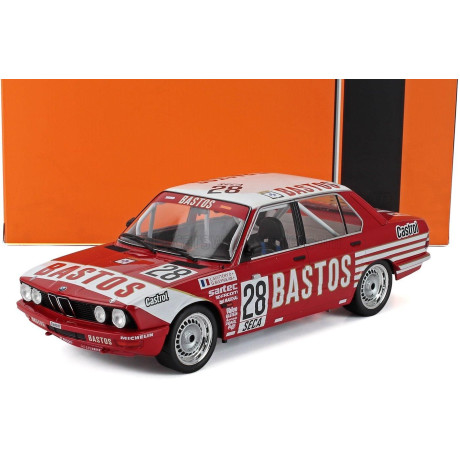 IXO MODELS BMW 5-SERIES 528i (E28) TEAM BASTOS N 28 4th 24h SPA 1982 LUCIEN GUITTENY - GERARD BLEYNIE - RED WHITE 1/18
