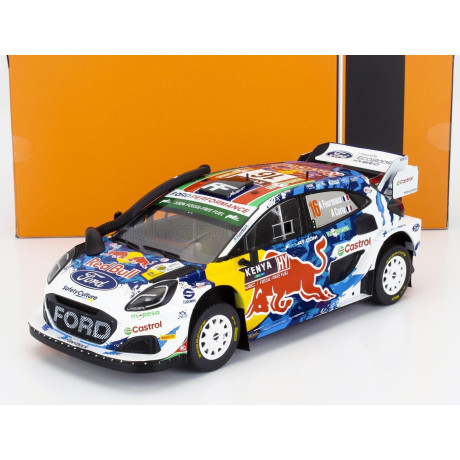 IXO MODELS FORD ENGLAND PUMA RALLY1 RED BULL WRC TEAM M-SPORT FORD WRT N 16 3rd (with snorkel) RALLY SAFARI KENYA 2024 ADRIEN FO