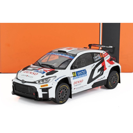 IXO MODELS TOYOTA YARIS GR RALLY1 TEAM TOYOTA GAZOO RACING WRT N 44 RALLY FINLAND 2024 HIKARU KOGURE - TOPI LUHTINEN - WHITE 1/1