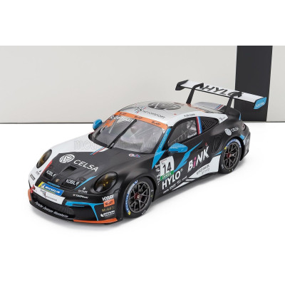 IXO MODELS PORSCHE 911 992 GT3 CUP TEAM M75 BERNHARD N 14 WINNER PORSCHE CUP OSCHERSLEBEN 2024 ROBERT DE HAAN - BLACK WHITE 1/18