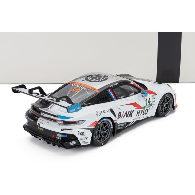 IXO MODELS PORSCHE 911 992 GT3 CUP TEAM M75 BERNHARD N 14 WINNER PORSCHE CUP OSCHERSLEBEN 2024 ROBERT DE HAAN - BLACK WHITE 1/18