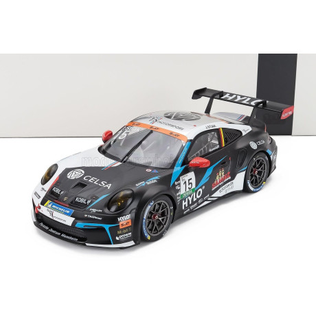 IXO MODELS PORSCHE 911 992 GT3 CUP TEAM M75 BERNHARD N 15 PORSCHE CUP OSCHERSLEBEN 2024 JANNE STIAK - BLACK WHITE 1/18