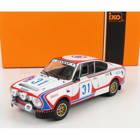 IXO MODELS ŠKODA 130RS (night version) N 31 RALLY ACROPOLIS 1979 V.BLAHNA - J.MOTAL - WHITE RED BLUE 1/24