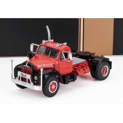 IXO MODELS MACK B61 TRACTOR TRUCK 2-ASSI 1953 - RED BLACK 1/64