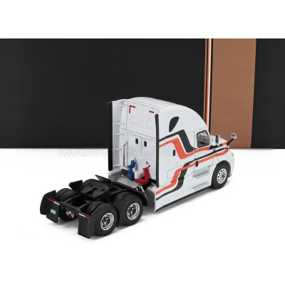 IXO MODELS FREIGHTLINER CASCADIA TRACTOR TRUCK 3-ASSI 2018 - WHITE ORANGE BLACK 1/64