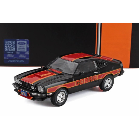 IXO MODELS FORD USA MUSTANG MKII COBRA COUPE 1977 - BLACK RED 1/43