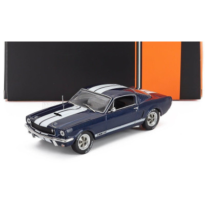 IXO MODELS FORD USA MUSTANG SHELBY GT350 COUPE 1965 - BLUE WHITE 1/43