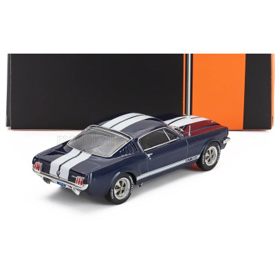 IXO MODELS FORD USA MUSTANG SHELBY GT350 COUPE 1965 - BLUE WHITE 1/43