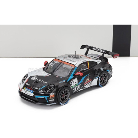 IXO MODELS PORSCHE 911 992 GT3 CUP N 15 2nd RACE 1 PORSCHE CUP OSCHERSLEBEN 2024 JANNE STIAK - WHITE BLACK 1/43