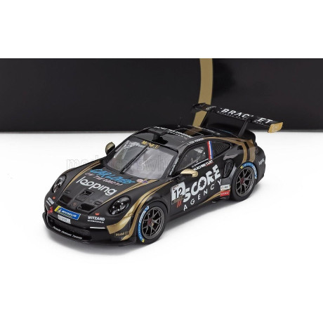 IXO MODELS PORSCHE 911 992 GT3 CUP TEAM SCHUMACHER CLRT N 12 WINNER PORSCHE CUP MONACO 2024 LARRY TEN VOORDE - BLACK GOLD 1/43