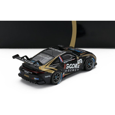 IXO MODELS PORSCHE 911 992 GT3 CUP TEAM SCHUMACHER CLRT N 12 WINNER PORSCHE CUP MONACO 2024 LARRY TEN VOORDE - BLACK GOLD 1/43