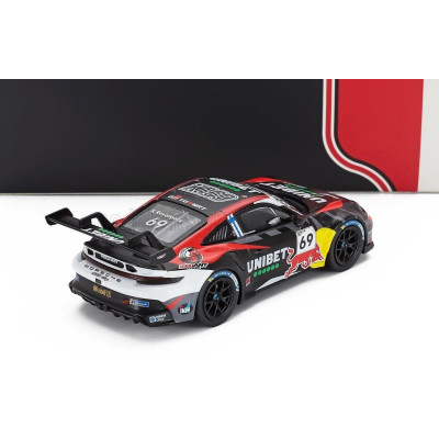 IXO MODELS PORSCHE 911 992 GT3 CUP TEAM NATIONALE AUTOCLUB EXCELSIOR N 69 WINNER PORSCHE CUP ZOLDER 2024 KALLE ROVANPERA - BLACK
