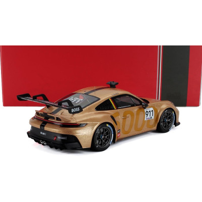 IXO MODELS PORSCHE 911 992 GT3 CUP 4.2L TEAM PORSCHE MOTORSPORT N 911 PORSCHE SUPERCUP HUNGARORING 2023 TIMO GLOCK - GOLD 1/18