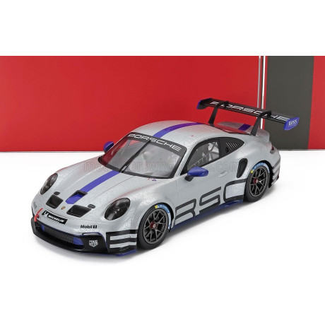 IXO MODELS PORSCHE 911 992 GT3 CUP TRACK EXPERIENCE COUPE 2023 - SILVER BLUE 1/18