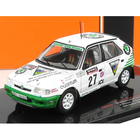 IXO MODELS ŠKODA FELICIA KIT CAR N 27 RALLY RAC LOMBARD 1995 S.SIBERA - P.GROSS - WHITE GREEN 1/43