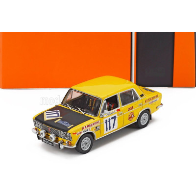 IXO MODELS LADA FIAT 1500S N 117 RALLY ACROPOLIS 1976 S.BRUNDZA - A.GIRDAUSKAS - YELLOW MATT BLACK 1/43