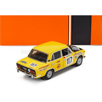 IXO MODELS LADA FIAT 1500S N 117 RALLY ACROPOLIS 1976 S.BRUNDZA - A.GIRDAUSKAS - YELLOW MATT BLACK 1/43