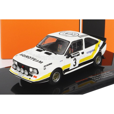 IXO MODELS ŠKODA 160RS MTX (night version) N 3 RALLY VALASSKAA ZIMA 1984 V.BLAHNA - P.SCOVANEK - WHITE BLACK YELLOW 1/43