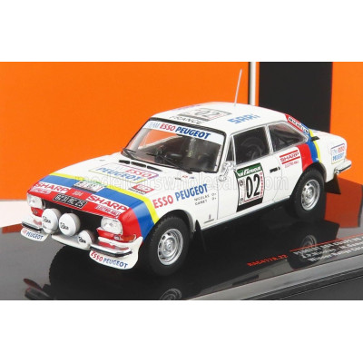 IXO MODELS PEUGEOT 504 COUPE V6 (night version) N 02 WINNER RALLY COTE D'IVOIRE 1978 J.P.NICOLAS - M.GAMET - WHITE RED BLUE 1/43