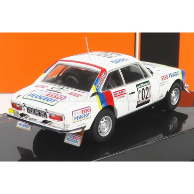 IXO MODELS PEUGEOT 504 COUPE V6 (night version) N 02 WINNER RALLY COTE D'IVOIRE 1978 J.P.NICOLAS - M.GAMET - WHITE RED BLUE 1/43