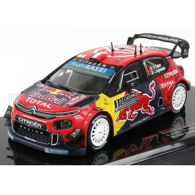 IXO MODELS CITROEN C3 WRC TEAM RED BULL N 1 WINNER RALLY MONTECARLO 2019 S.OGIER - J.INGRASSIA - RED YELLOW GREY 1/43