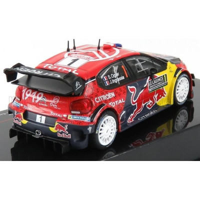 IXO MODELS CITROEN C3 WRC TEAM RED BULL N 1 WINNER RALLY MONTECARLO 2019 S.OGIER - J.INGRASSIA - RED YELLOW GREY 1/43