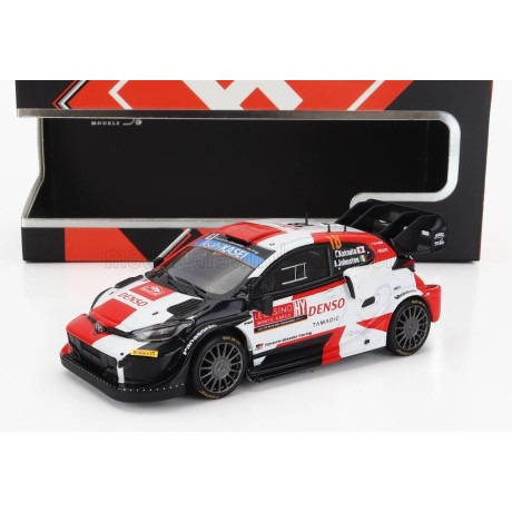 IXO MODELS TOYOTA YARIS GR RALLY1 TEAM TOYOTA GAZOO RACING WRT N 18 8th RALLY MONTECARLO 2022 T.KATSUTA - A.JOHNSTON - WHITE RED