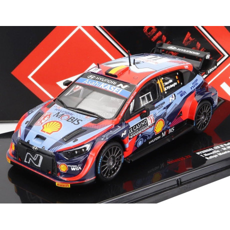 IXO MODELS HYUNDAI i20 COUPE WRC MOBIS N 11 RALLY MONTECARLO 2022 T.NEUVILLE - M.WYDAEGHE - 2 TONE BLUE RED 1/43