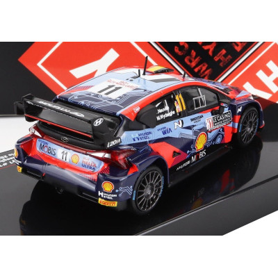 IXO MODELS HYUNDAI i20 COUPE WRC MOBIS N 11 RALLY MONTECARLO 2022 T.NEUVILLE - M.WYDAEGHE - 2 TONE BLUE RED 1/43