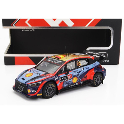IXO MODELS HYUNDAI i20 COUPE WRC MOBIS N 6 3rd RALLY ACROPOLIS 2022 D.SORDO - C.CARRERA - 2 TONE BLUE RED 1/43