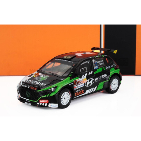 IXO MODELS HYUNDAI i20 N RALLY2 TEAM BRC RACING N 1 WINNER RALLY DAYBREAKER 2024 HAYDEN PADDON - JARED HUDSON - BLACK WHITE GREE