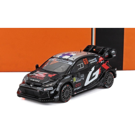 IXO MODELS TOYOTA YARIS GR HYBRID RALLY1 TEAM TOYOTA GAZOO RACING WRT N 69 4th RALLY MONTECARLO 2025 KALLE ROVANPERA - JONNE HAL