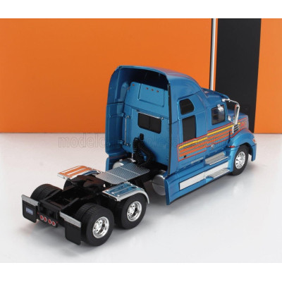 IXO MODELS WESTERN STAR 5700 EX TRACTOR TRUCK 3-ASSI 2009 - LIGHT BLUE MET RED 1/43