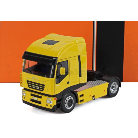IXO MODELS IVECO STRALIS TRACTOR TRUCK 2-ASSI 2002 - YELLOW 1/43