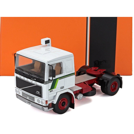 IXO MODELS VOLVO F10 TRACTOR TRUCK 2-ASSI 1983 - WHITE GREEN RED 1/43