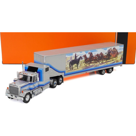 IXO MODELS GMC GENERAL TRUCK KOFFER SZ 1980 - GREY LIGHT BLUE 1/43