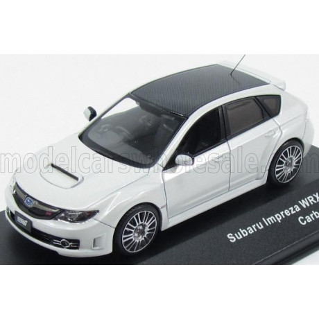J COLLECTION SUBARU IMPREZA STI CARBON EDITION 2010 - WHITE BLACK 1/43
