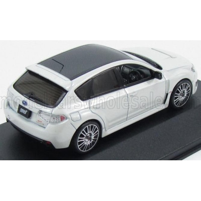 J COLLECTION SUBARU IMPREZA STI CARBON EDITION 2010 - WHITE BLACK 1/43