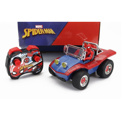 JADA MAYERS MANX BUGGY WITH SPIDERMAN FIGURE MARVEL 1964 - BLUE RED 1/24