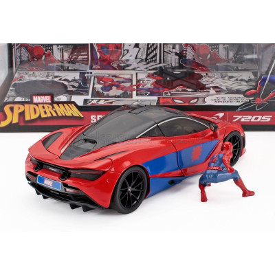 JADA McLAREN 720S WITH SPIDERMAN FIGURE MARVEL 2018 - RED BLUE 1/24