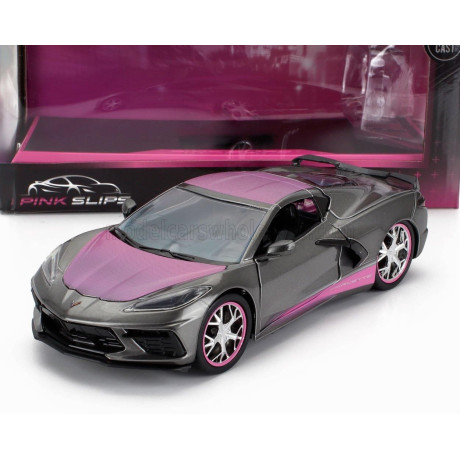 JADA CHEVROLET CORVETTE STINGRAY COUPE 2020 - GREY PINK 1/24